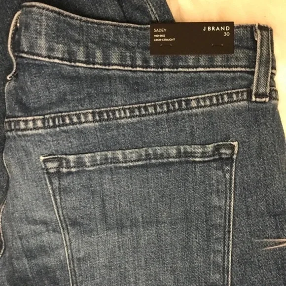 J Brand Sadey Mid Rise Slim Straight Crop Jean - Picture 4 of 11